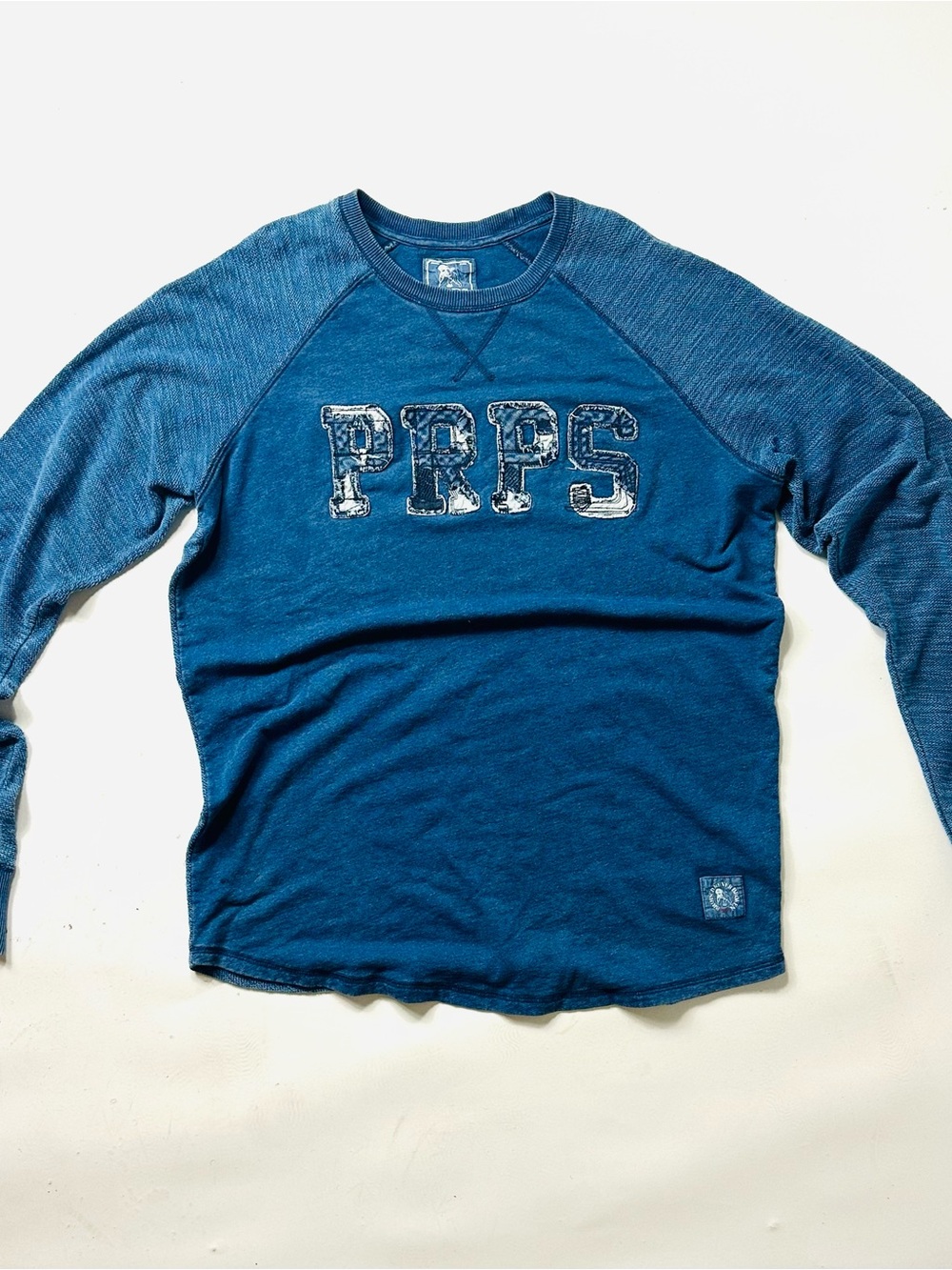 PRPS Indigo Raglan Logo Sweatshirt